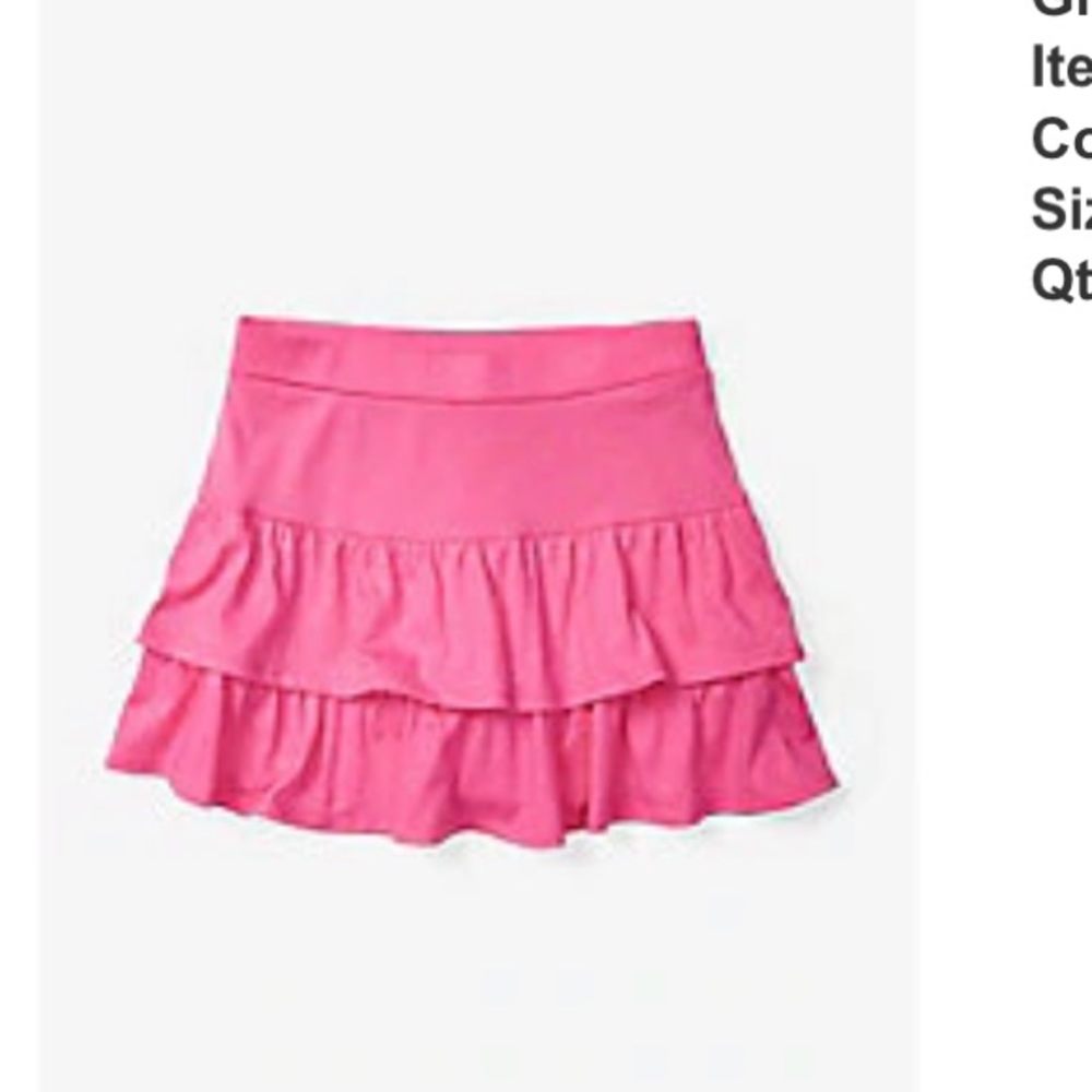 Justice glitter tiered ruffle skirt